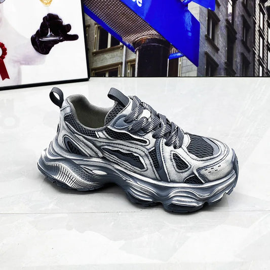 Sneakers chunky in mesh traspirante da uomo