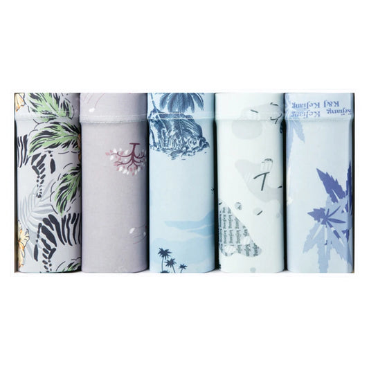 Boxer casual 5 pezzi elasticizzati con stampa grafica da uomo - Boxer uomo ATREND
