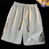 Pantaloncini casual patchwork con lacci e fascia elastica da uomo - Pantaloncini uomo ATREND