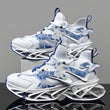 Sneakers chunky patchwork casual con suola geometrica da uomo