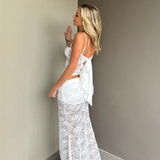 Set coordinato canottiera e gonna in pizzo da donna - Set coordinato donna ATREND
