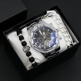 Gift idea set with men's watch and bracelets