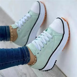 Sneakers casual canvas con para alta e lacci da donna - Sneakers donna ATREND