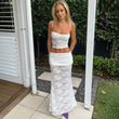 Set coordinato canottiera e gonna in pizzo da donna - Set coordinato donna ATREND
