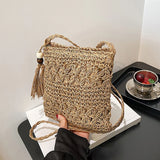 Borsa a tracolla lavorata a mano in cotone da donna - Borsa a tracolla ATREND