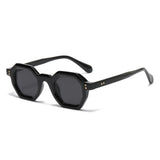 Occhiali da sole geometrici bicolor con lenti chiare o scure unisex - Occhiali da sole unisex ATREND