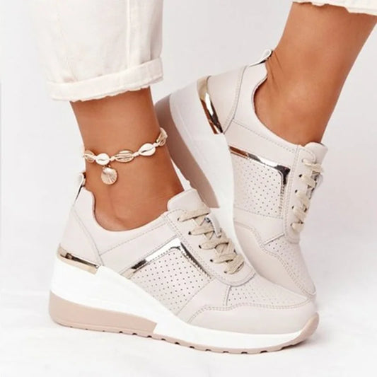 Sneakers casual con para alta dietro e lacci da donna - Sneakers donna ATREND