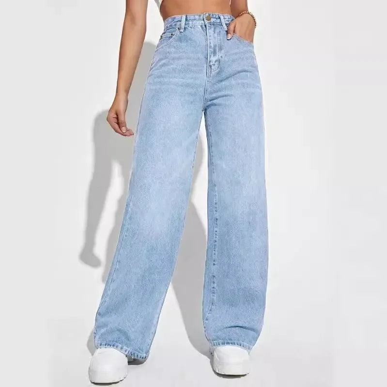 Women's Jeans Denim Y2k Pants Wide Leg Long Pants High Waist Loose Casual Mom Pants Elegant Trousers Autumn Winter