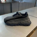 Sneaker chunkly in pelle microfibra da donna