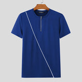 T-shirt casual con cerniera da uomo - Pantaloni uomo ATREND