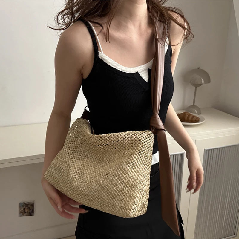 Borsa a tracolla casual con cinturino regolabile in pelle PU e catena da donna - Borsa a tracolla ATREND
