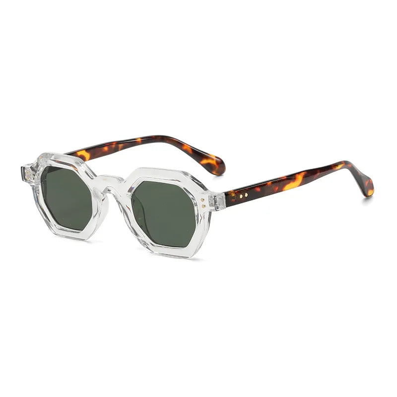 Occhiali da sole geometrici bicolor con lenti chiare o scure unisex - Occhiali da sole unisex ATREND
