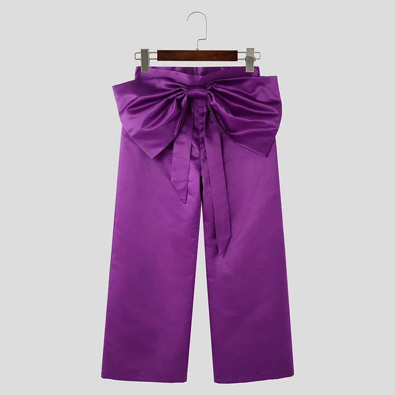 Pantaloni streetwears con fiocco frontale da uomo - Pantaloni uomo ATREND