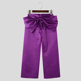 Pantaloni streetwears con fiocco frontale da uomo - Pantaloni uomo ATREND