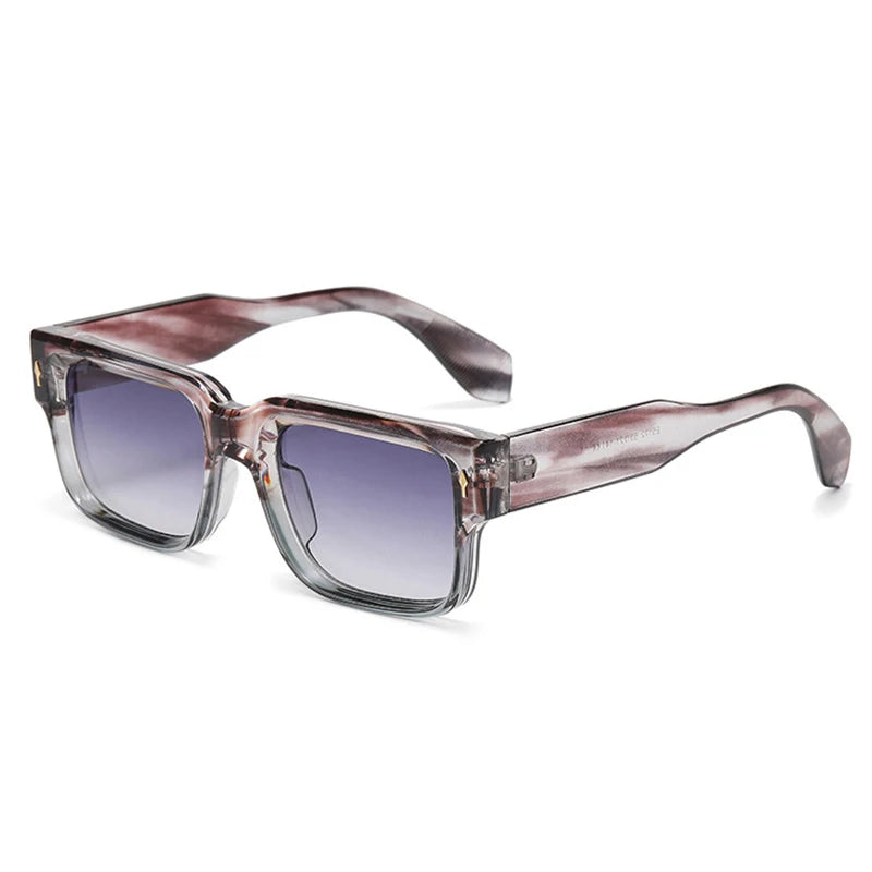 Occhiali da sole quadrati bicolor con lenti chiare o scure unisex - Occhiali da sole unisex ATREND