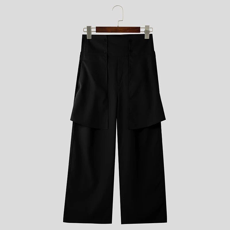 Pantaloni geometrici a fascia alta da uomo - Pantaloni uomo ATREND