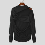 T-shirt scavata a maniche lunghe da uomo - T-shirt uomo ATREND