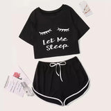 Pigiama casual t-shirt e pantaloncini da donna - Pigiama donna ATREND