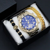 Gift idea set with men's watch and bracelets
