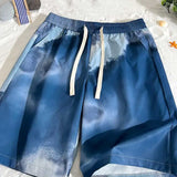 Pantaloncini casual con stampa grafica fascia elastica e lacci da uomo - Pantaloncini uomo ATREND