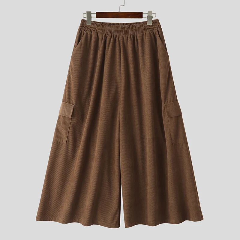 Pantaloni casual a gamba larga da uomo - Pantaloni uomo ATREND