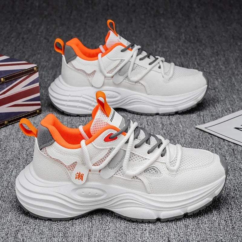 Sneakers casual in pelle PU da uomo