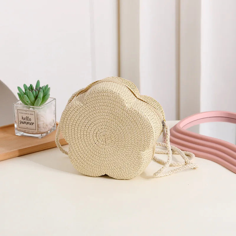 Borsa a tracolla in cotone a forma di fiore da donna - Borsa a tracolla ATREND