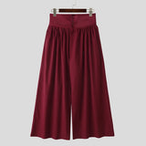 Pantaloni casual con fascia alta e bottoni da uomo - Pantaloni uomo ATREND