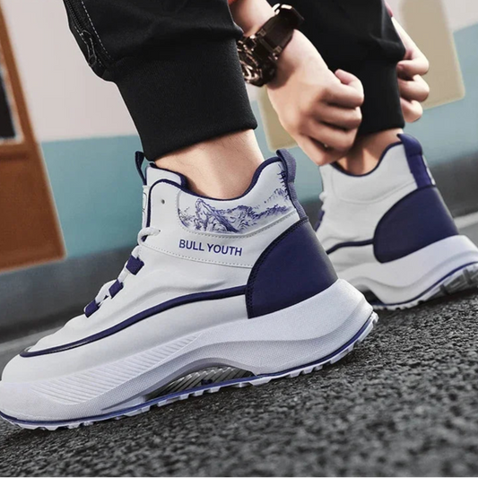 Sneakers casual con suola in gomma e chiusura a lacci da uomo