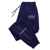 Pantaloni sportivi con fascia elastica con lacci e stampa a lettere unisex - Pantaloni sportivi unisex ATREND