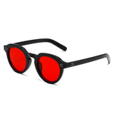 Occhiali da sole rotondi bicolor con lenti trasparenti e colorate unisex - Occhiali da sole unisex ATREND