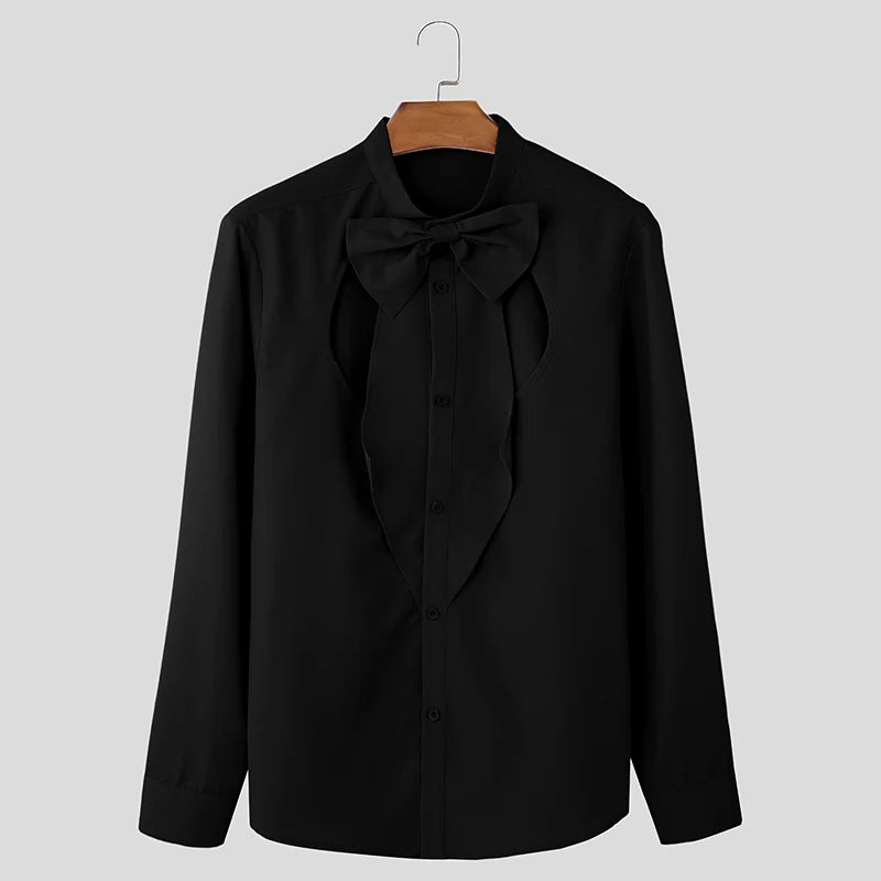 Camicia con chiusura a fiocco frontale da uomo - Pantaloni uomo ATREND