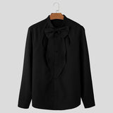 Camicia con chiusura a fiocco frontale da uomo - Pantaloni uomo ATREND