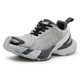 Sneakers casual in pelle sintetica mesh traspirante con lacci unisex