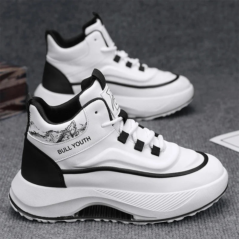 Sneakers casual con suola in gomma e chiusura a lacci da uomo