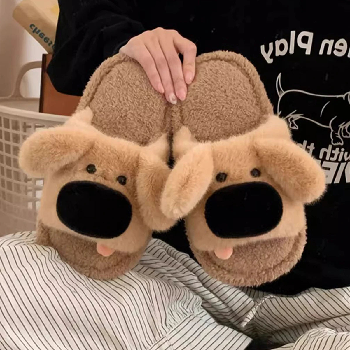 Pantofole cartoon indoor in pelo unisex - Ciabatte unisex ATREND
