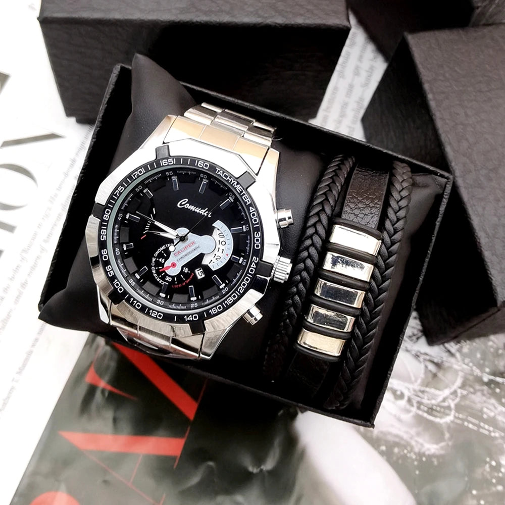 Set idea regalo con orologio e braccialetto da uomo - Idea regalo donna ATREND