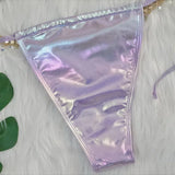 Bikini due pezzi reggiseno e mutande con catena da donna