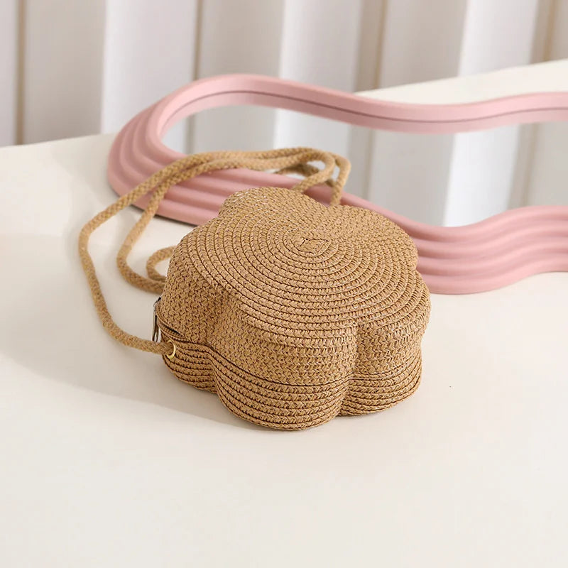 Borsa a tracolla in cotone a forma di fiore da donna - Borsa a tracolla ATREND