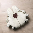 Sneaker casual in pelle PU a strisce e cuore da uomo