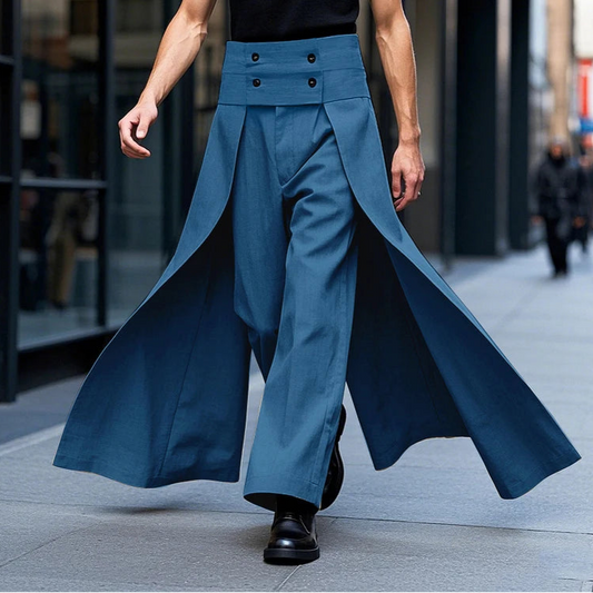 Pantaloni con code laterali e fascia alta da uomo - Pantaloni uomo ATREND
