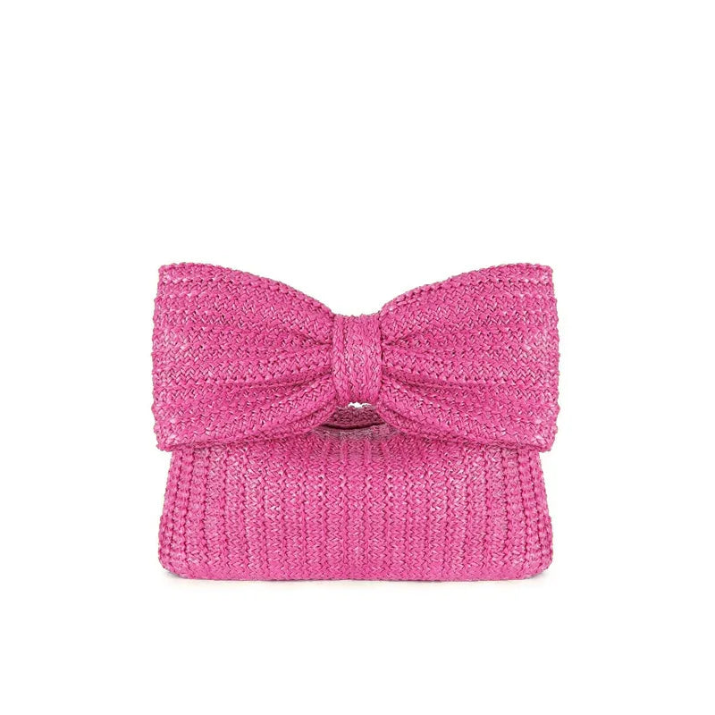 Borsa a mano in cotone con fiocco frontale da donna - Borsa a mano ATREND