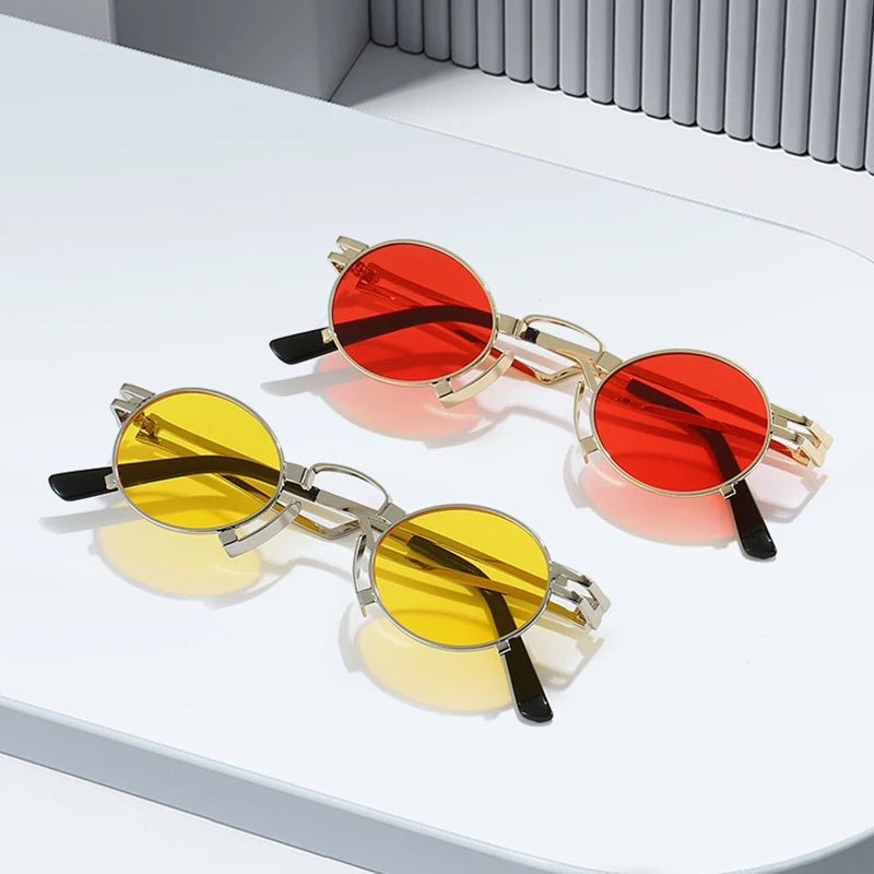 Occhiali da sole ovali con lenti colorate unisex - Occhiali da sole unisex ATREND