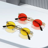 Occhiali da sole ovali con lenti colorate unisex - Occhiali da sole unisex ATREND