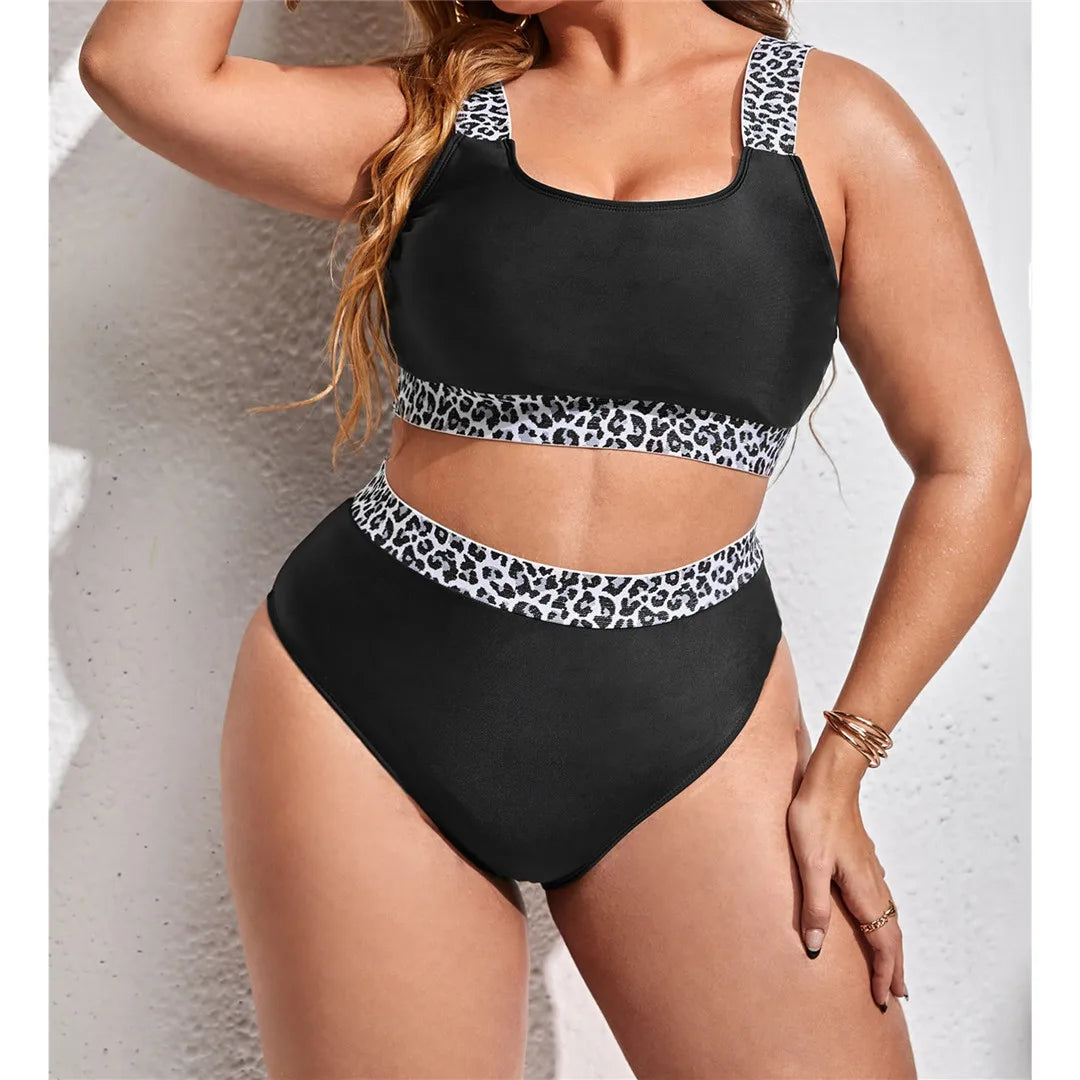 Women's Two Piece Bikini Set Bra and Panties with Contrast Trim