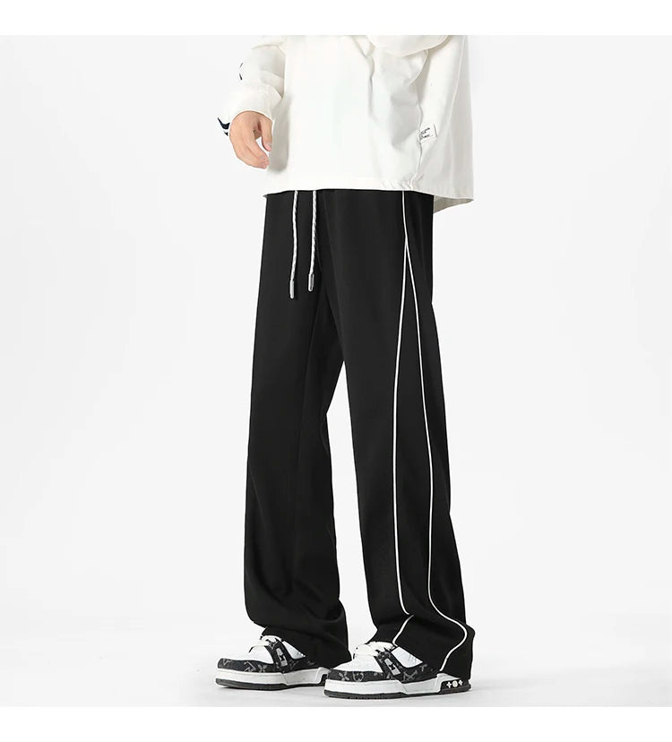 Pantaloni casual con bordo a contrasto da uomo - Pantaloni uomo ATREND