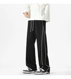 Pantaloni casual con bordo a contrasto da uomo - Pantaloni uomo ATREND