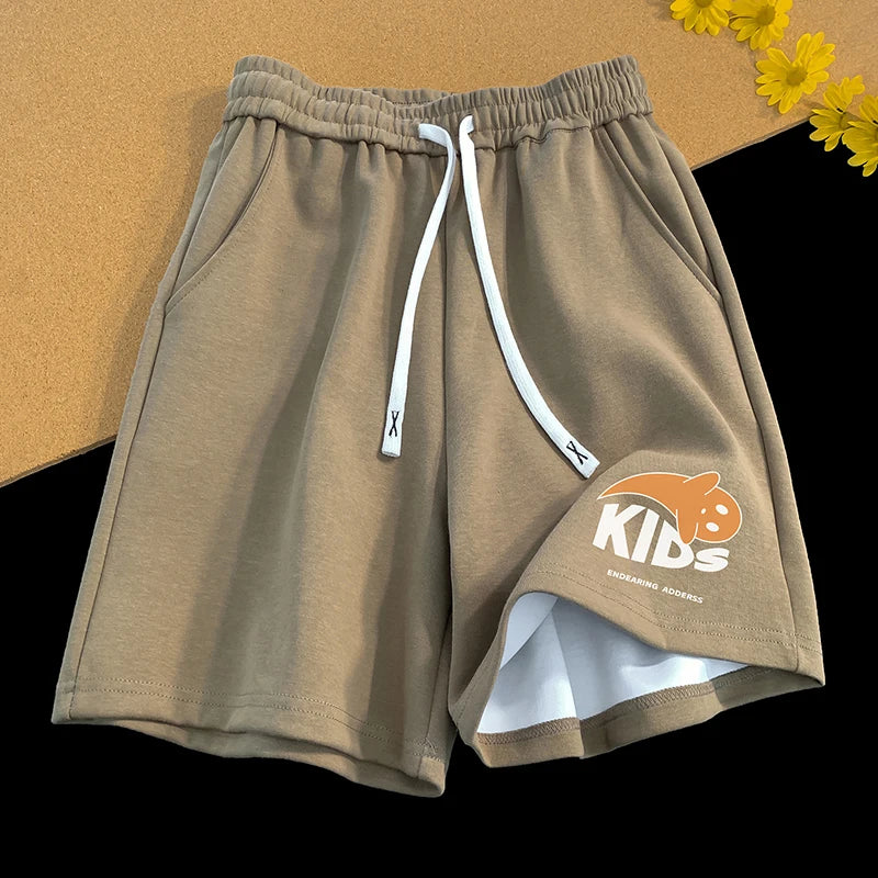 Pantaloncini casual cartoon con fascia elastica e lacci da uomo - Pantaloncini uomo ATREND