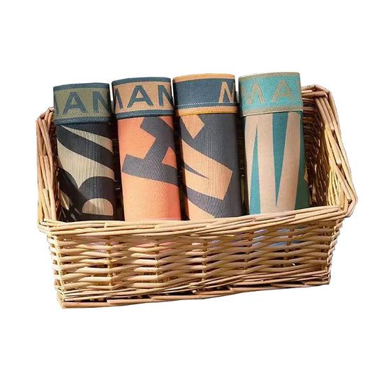 Men's 6 Piece Letter Print Casual Boxer Shorts