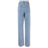 Jenas casual strappati con gamba larga da donna - Jeans donna ATREND